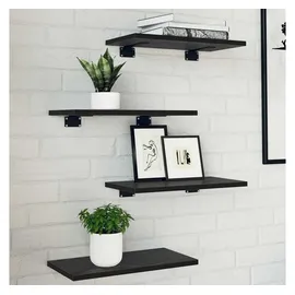 vidaXL Bücherregal 40 x 20 x 1,5 cm Schwarz
