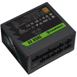 gamemax GS 850G SFX Netzteil PC 850W, Vollmodular, 80 Plus Gold, Hochwertige Japanische Kondensatoren, FDB Lüfter, APFC+LLC+DC-DC, 9 Schutzfunktionen, 5 Jahre Garantie, Schwarz