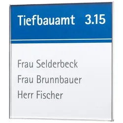 Rio Türschild 150 | 150x150mm | Edelstahl | Türschild Büro | Büroschild | inkl. entspiegelter Abdeckung
