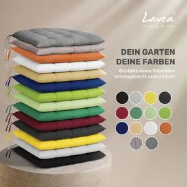 LAVEA Sitzkissen 40 x 40 x 3 cm Silber 8 St.