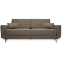 VitaliSpa Schlafsofa York Webstoff braun