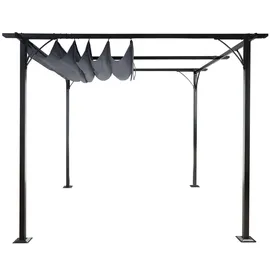 Mendler Pergola Avila 3,50 x 3,50 m inkl. Schiebedach grau