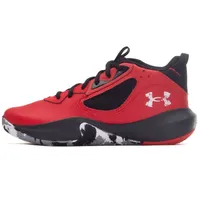 Under Armour Lockdown 6 Basketball Shoes red -black white (600-100) 6.5