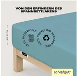 schlafgut Easy Jersey 120 x 200 - 130 x 200 cm petrol mid