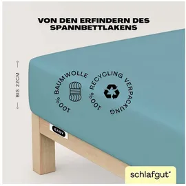 schlafgut Easy Jersey 120 x 200 - 130 x 200 cm petrol mid