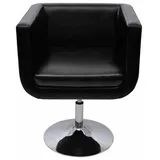 vidaXL Lounge Sessel Kunstleder 63 x 80 x 63 cm Schwarz höhenverstellbar