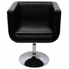 vidaXL Lounge Sessel Kunstleder 63 x 80 x 63 cm Schwarz höhenverstellbar
