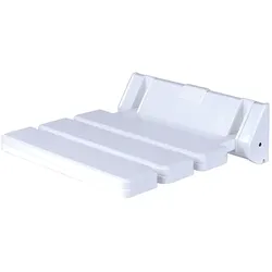 Alberts® Duschklappsitz, Befestigung an der Wand, Kunststoff, weiß, Sitzfläche: 315x225mm 140892