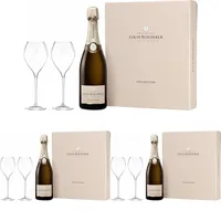 Louis Roederer Champagner Roederer Collection Genuss zu Zweit - Geschenkset 1 Flasche + 2 Gläser - Nachfolger Brut Premier Champagner (1 x 0.75 l) (Packung mit 3)