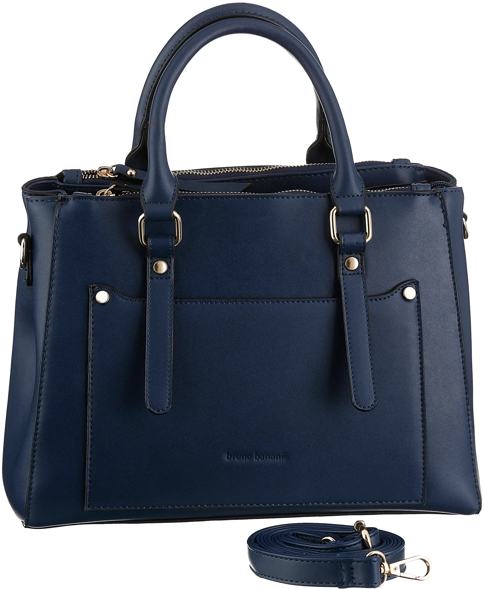 Bruno Banani Henkeltasche, mit praktischer Einteilung Bruno Banani blau B/H/T: 33 cm x 32 cm x 14 cm