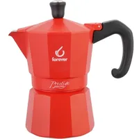 Forever Moka Prestige 3 Tassen, Espressokocher, rot