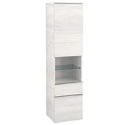 Villeroy und Boch Venticello Hochschrank A95201E8 40,4 x 154,6 x 37,2 cm, links, Griff Chrom, White Wood