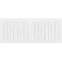 Plus Doppeltor Nagano 200 x 80 cm RAL 9010 Weiß