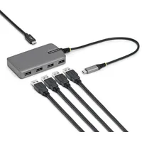 Startech StarTech.com 4-Port Hub, 5Gbps, Busbetrieben, USB-C Hub, USB C-Netzteil Port, 30 cm Kabel, Reisehub
