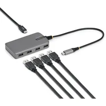 Startech StarTech.com 4-Port Hub, 5Gbps, Busbetrieben, USB-C Hub, USB C-Netzteil Port, 30 cm Kabel, Reisehub