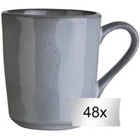 Home4You Kaffeetassen 48er Set, 355 ml - Grau -