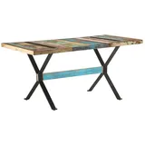 Esstisch 160x80x76 cm Altholz Massiv - Bunt