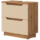 Vicco Waschbeckenunterschrank Lotta 2 Schubladen 59,8 x 62,5 x 32,0 cm Eiche/Kaschmir