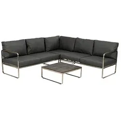 greemotion Loungegruppe Boston anthrazit, silber Metall, 15-teilig