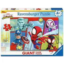 Ravensburger Kinderpuzzle 12004216 - Spidey in Aktion! - Bodenpuzzle mit 60 großen Puzzleteilen, für kleine Spider-Man-Fans ab 4 Jahren