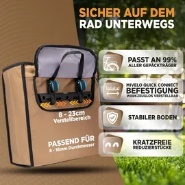 MIVELO Fahrradtasche Einkaufstasche schwarz