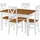 Erst-Holz Zweifarbiger Tisch 80 x 76 x 120 cm Eichefarben/weiß