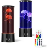 MEIPINBY Quallen Lampe Lavalampe 17 Farben 4 Lichtmodi Jellyfish Lamp Fantasy LED Quallen Aquarium Lampe Runde Geschenke für Kinder Erwachsene Dekoration für Zuhause Büro