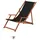 Erst-Holz Holz-Liegestuhl Klappstuhl Strandstuhl Stofffarbe schwarz 10-300 Liegestuhl ohne Zubehör