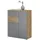 Stella Trading Milan 85 x 103 x 38 cm grau / grau