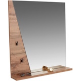 MID.YOU Wandspiegel, Eiche, Glas, Holzwerkstoff, rechteckig, 80x84x12 cm, Spiegel, Wandspiegel