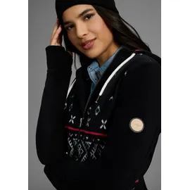 KangaROOS Fleecejacke in Schwarz-pink | Gr.: 52/54,