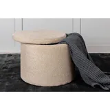 VCM Livetastic Pouf, Beige, Kunststoff, Uni, Füllung: Schaumstoff, 51x43x51 cm, Indoor, Wohnzimmer, Hocker, Poufs