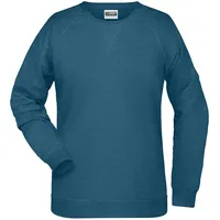 James & Nicholson Klassisches Sweatshirt mit Raglanärmeln blau, Gr.