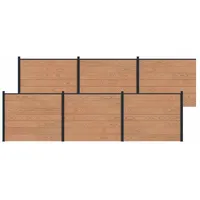 vidaXL Zaunlatte 6 x 180 cm Braun/Aluminium