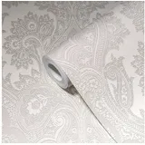 A.S. Création AS Creation My Home My Spa Vliestapete Damask Paisley Grau Ornament, 10,05 x 0,53 m)