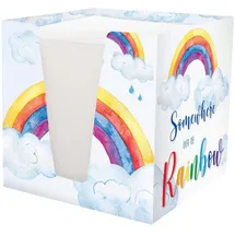 RNK RNK-Verlag Zettelbox Rainbow weiß inkl. ca. 900 Notizzettel weiß, 1 St.