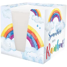 RNK RNK-Verlag Zettelbox Rainbow weiß inkl. ca. 900 Notizzettel weiß, 1 St.