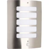 Brilliant Außenwandleuchte Edelstahl 29,0 cm mit Bewegungsmelder silber