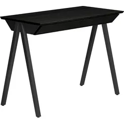Vogel Schreibtisch klein mit schwarzer Platte schwarze Beine