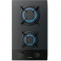 Klarstein Goldflame Nano Gaskochfeld, 2 Brenner, 30 cm, Messingbrenner