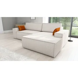 mebloland Ecksofa TOR mit Schlaffunktion. Farbe: Silver. - Hellgrau
