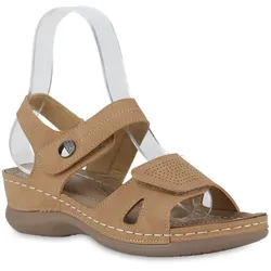 Damen Komfort Sandalen in Hellbraun
