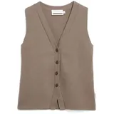 ARMEDANGELS Strickweste mit Knopfleiste Braun M