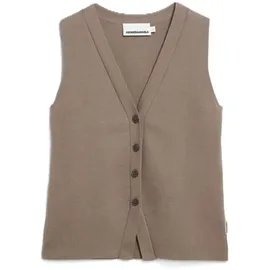 ARMEDANGELS Strickweste mit Knopfleiste Braun M
