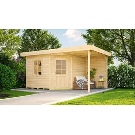 Weka Fides 2 4,50 x 3,00 m natur mit Anbau