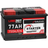 LANGZEIT Autobatterie 12V 77Ah 750A/EN ersetzt 68AH 70AH 72AH 74AH 75AH 80AH