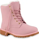 Stiefelparadies Damen Worker Boots in Rosa,