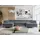 MKS Eckcouch Cord 3-Sitzer Grau