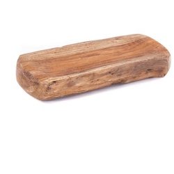 DESIGN DELIGHTS Dekoschale HOLZ SCHALE „PARI“, Teakholz Wurzel, 28 cm, Deko Tablett beige