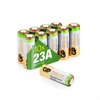 GP 23A 12V Batterie (A23s 12 Volt, MN21, V23GA, L1028, LRV8), 10 Stück Super Alkaline 12 Volt Batterie A23 für Garagentoröffner, Fernbedienungen, Alarmsysteme etc.